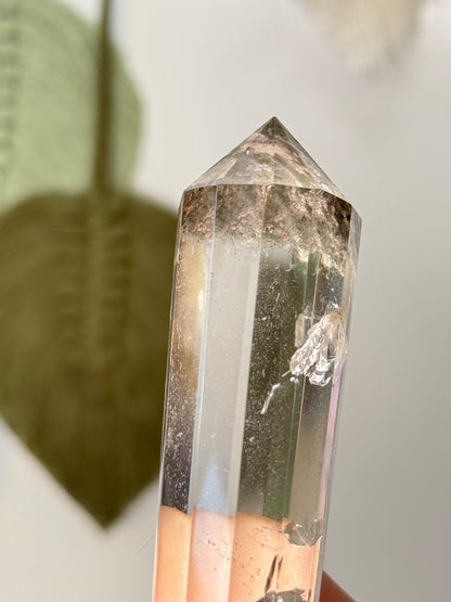 Clear Quartz Vogel Wand With Garden