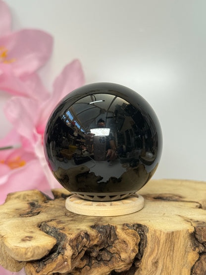Silver Sheen Obsidian Sphere