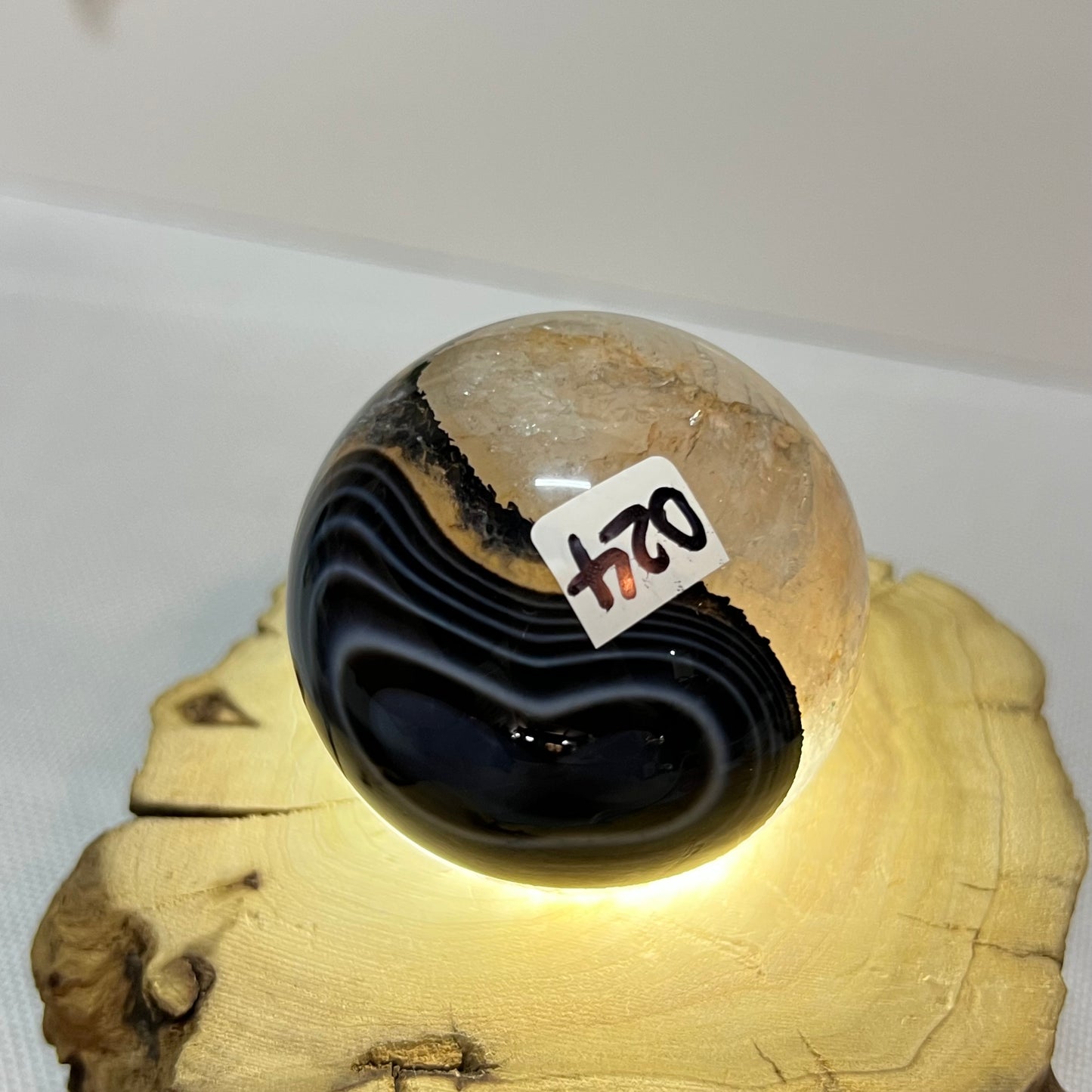 Black Banded Agate Sphere