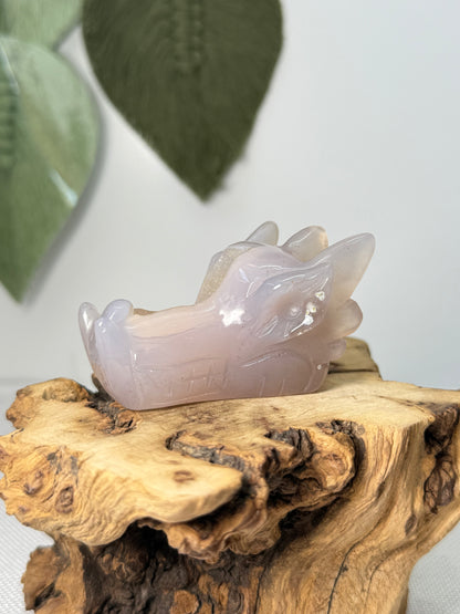 Druzy Agate Dragon Head