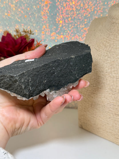 Black Chalcedony With Apophyllite