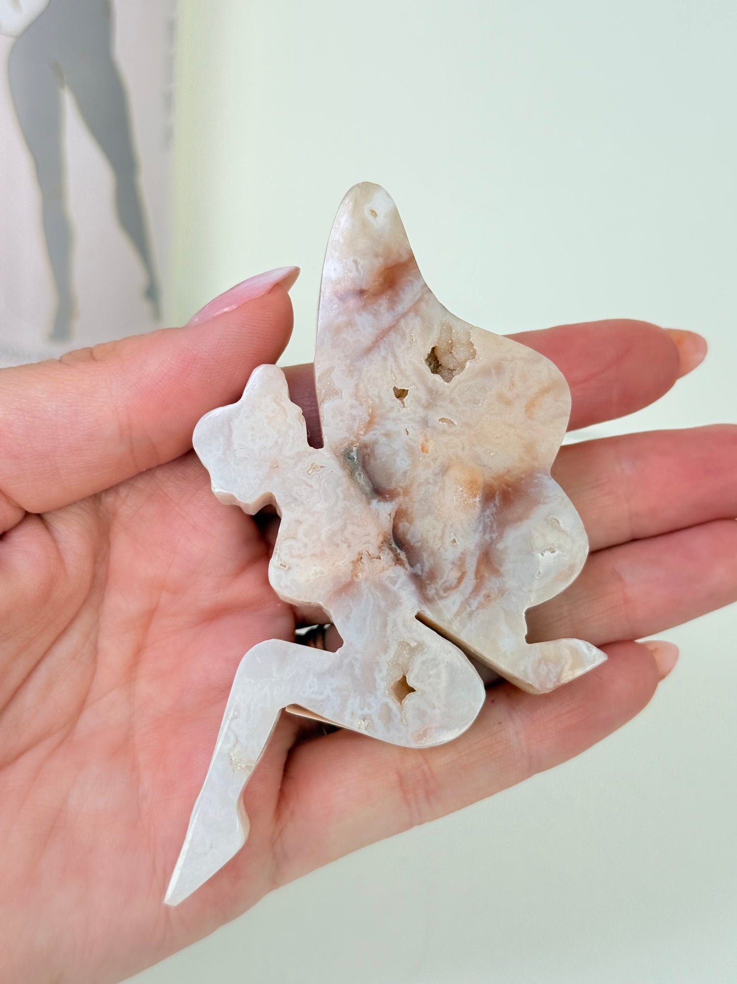 Pink Plume Agate Fairy