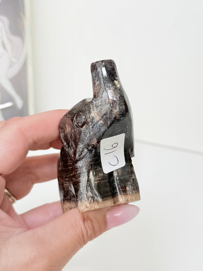 Chocolate Calcite Elephant