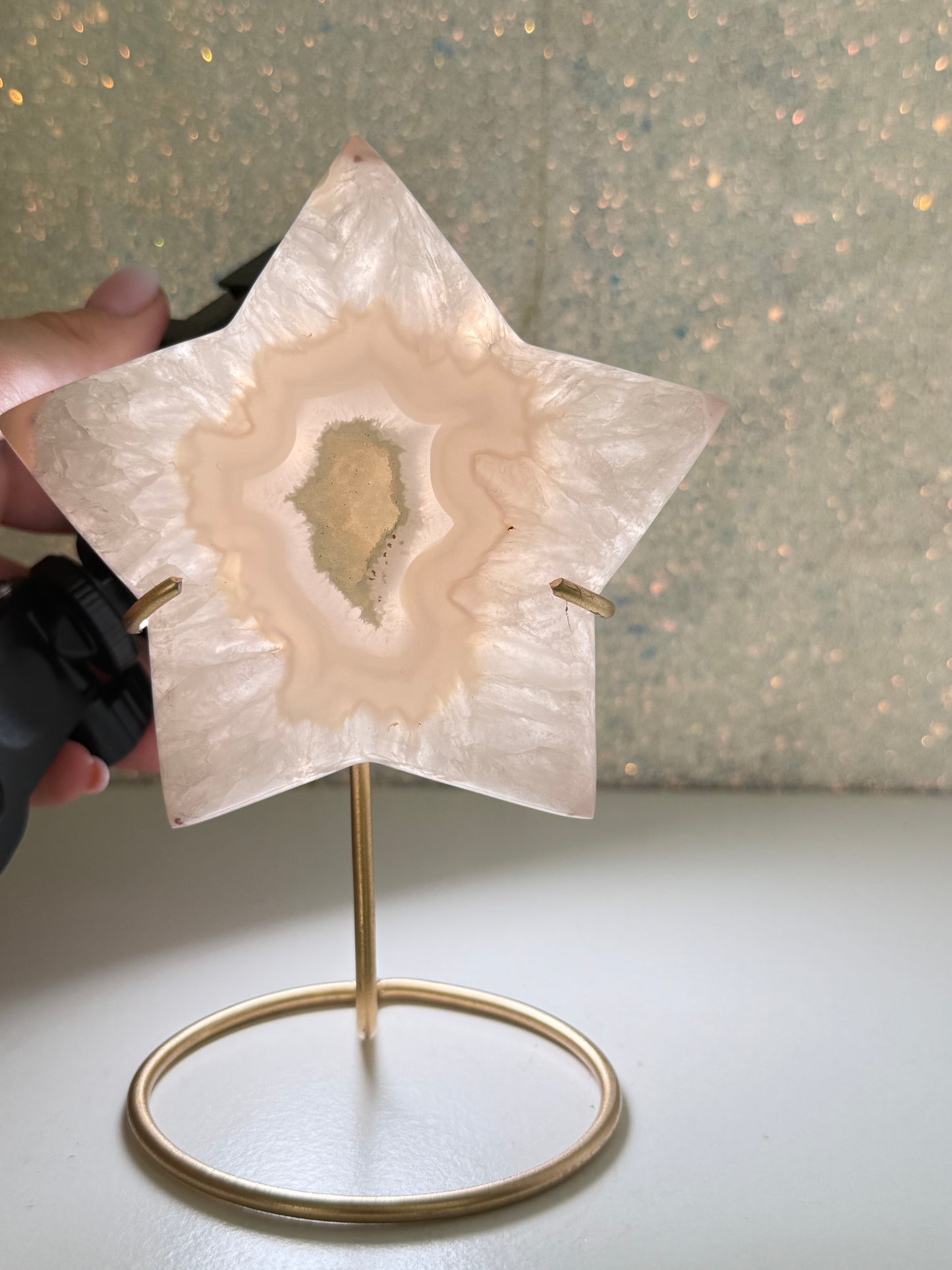 Brazilian Agate Star On Stand