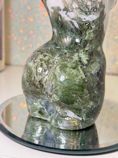 Large Moss Agate Lady Body