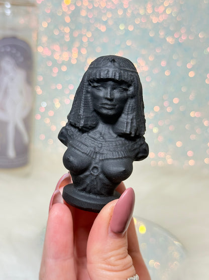 Matte Black Obsidian Cleopatra