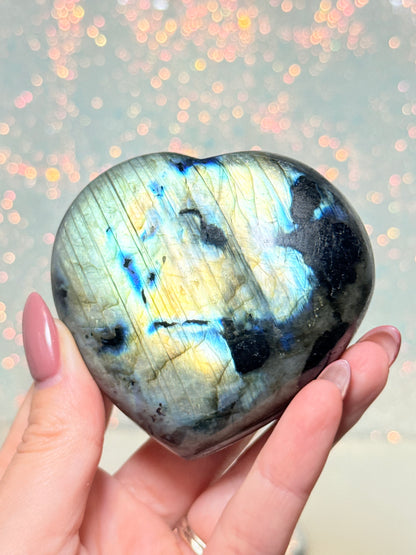 Labradorite Heart