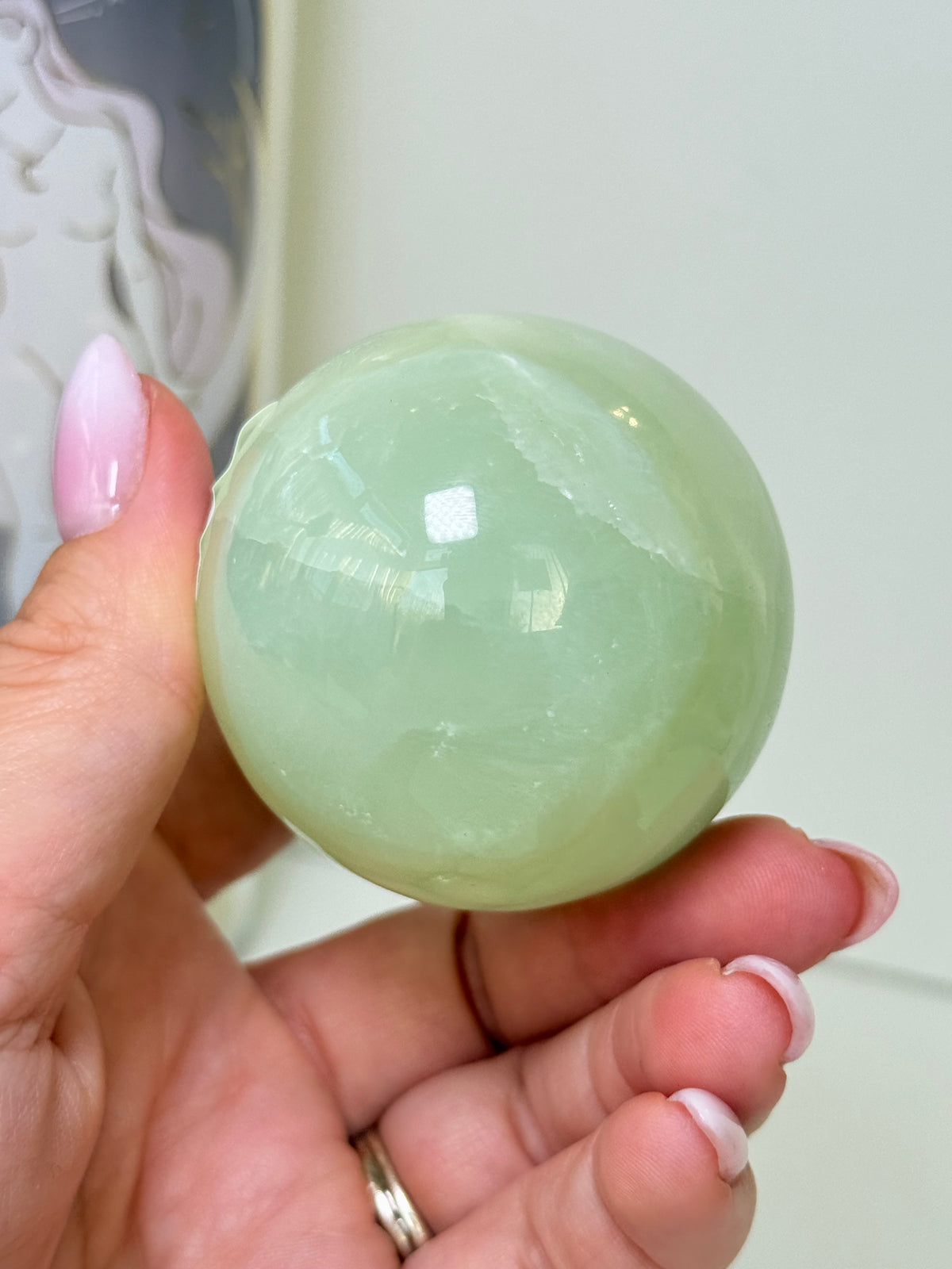 Pistachio Calcite Sphere