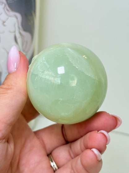 Pistachio Calcite Sphere