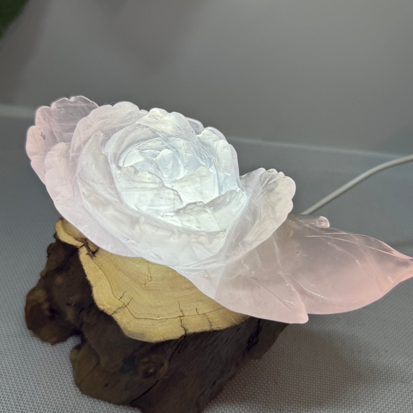 Large Rose Quartz Flower