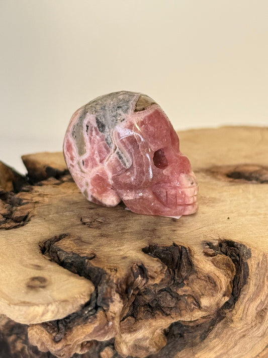 Rhodochrosite Skull