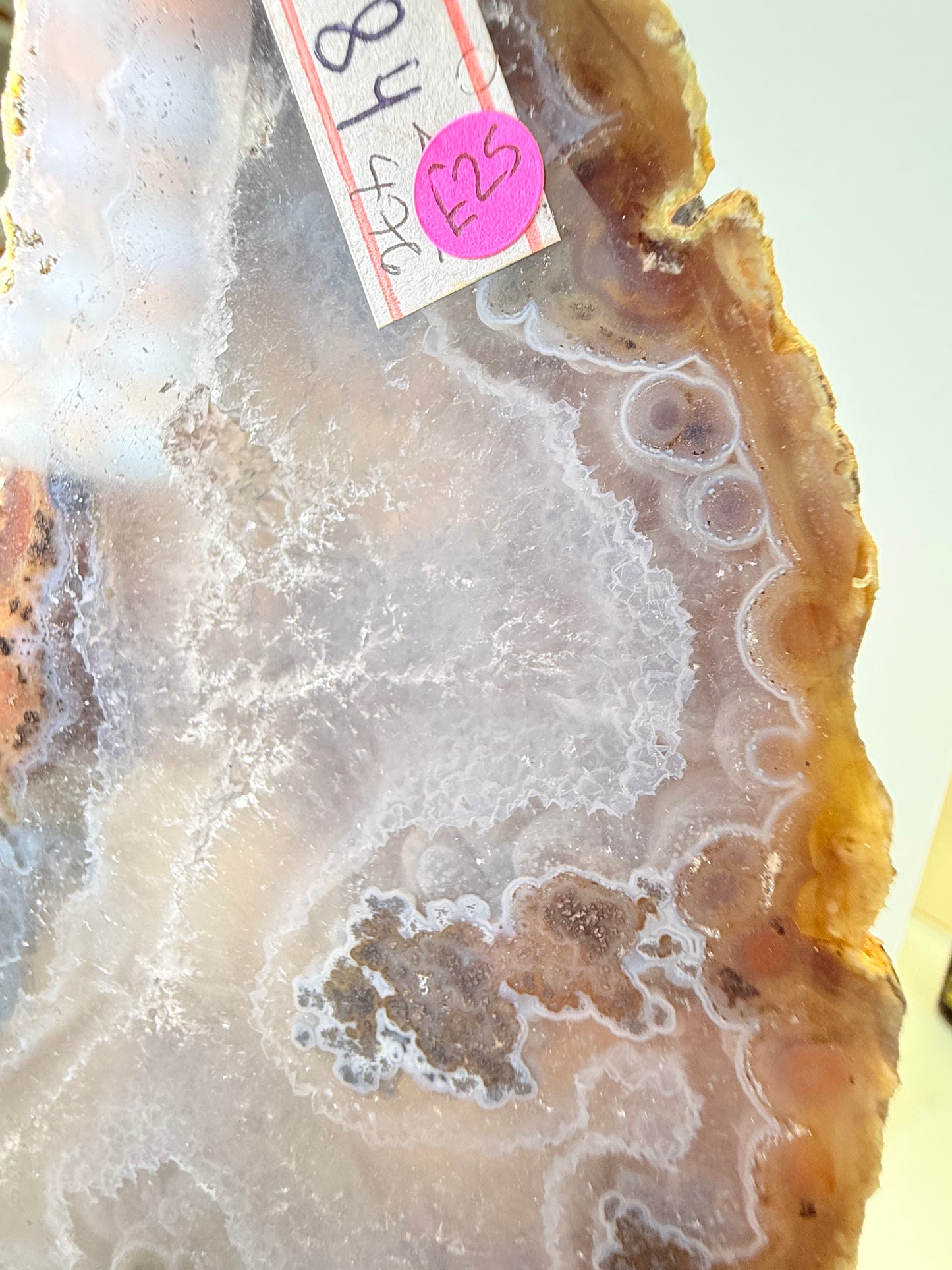 Brazilian Agate Slice On Stand