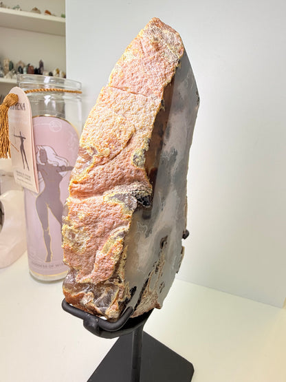 Brazilian Agate Slice On Stand