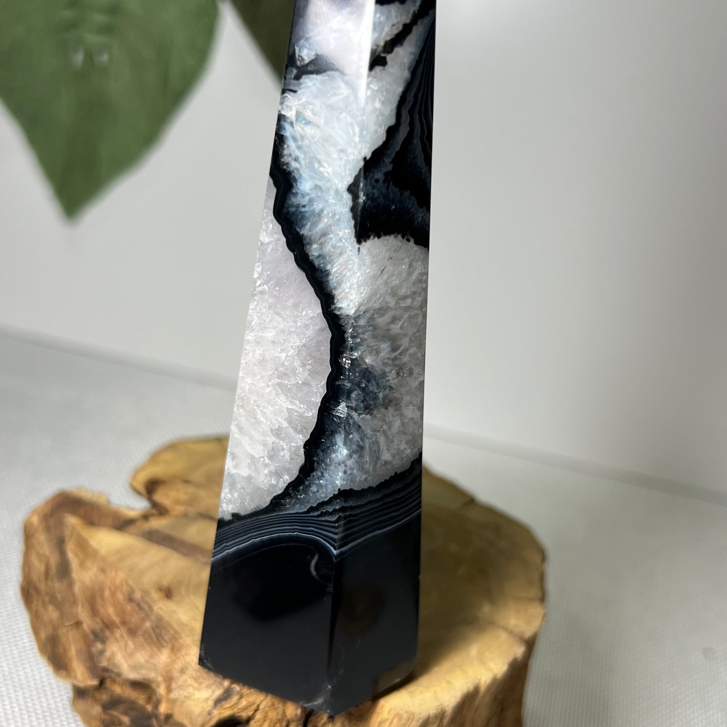 Black Banded Agate Obelisk