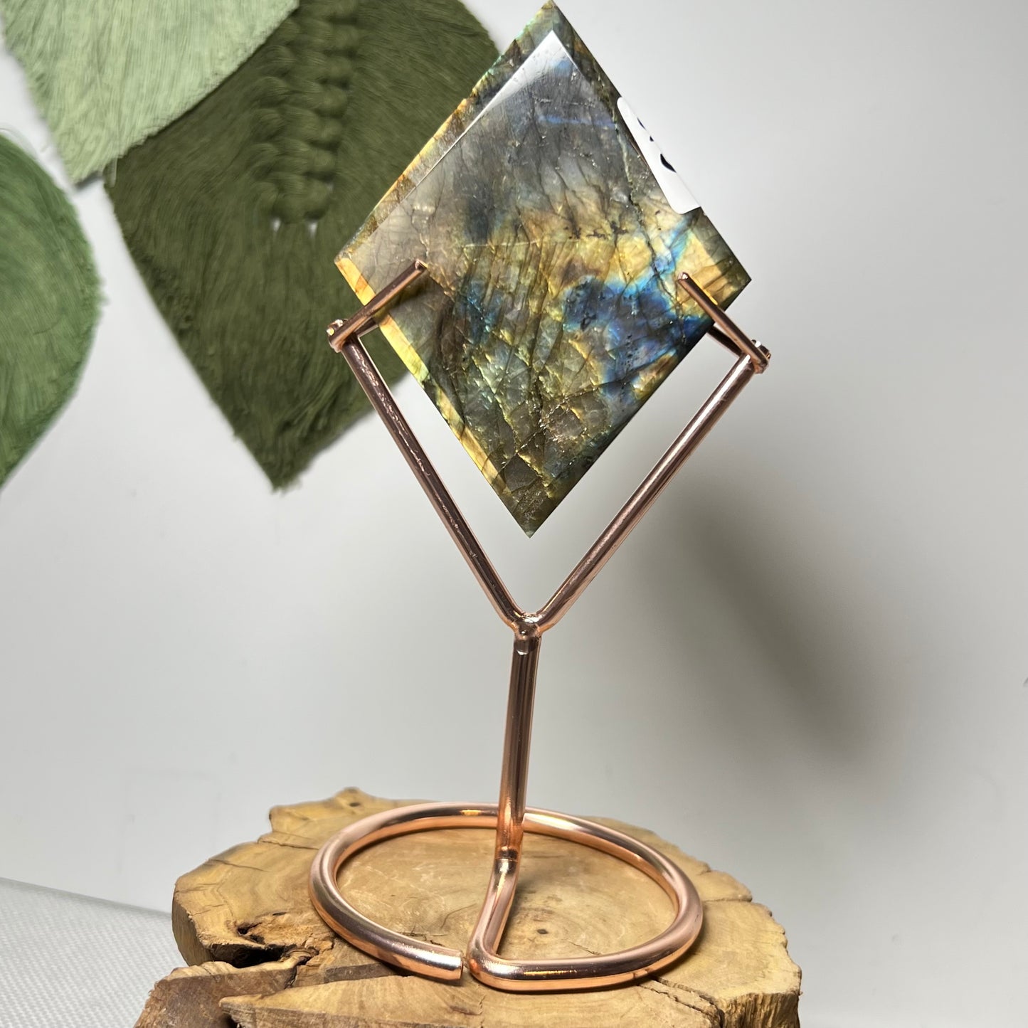 Labradorite Rhombus With Stand