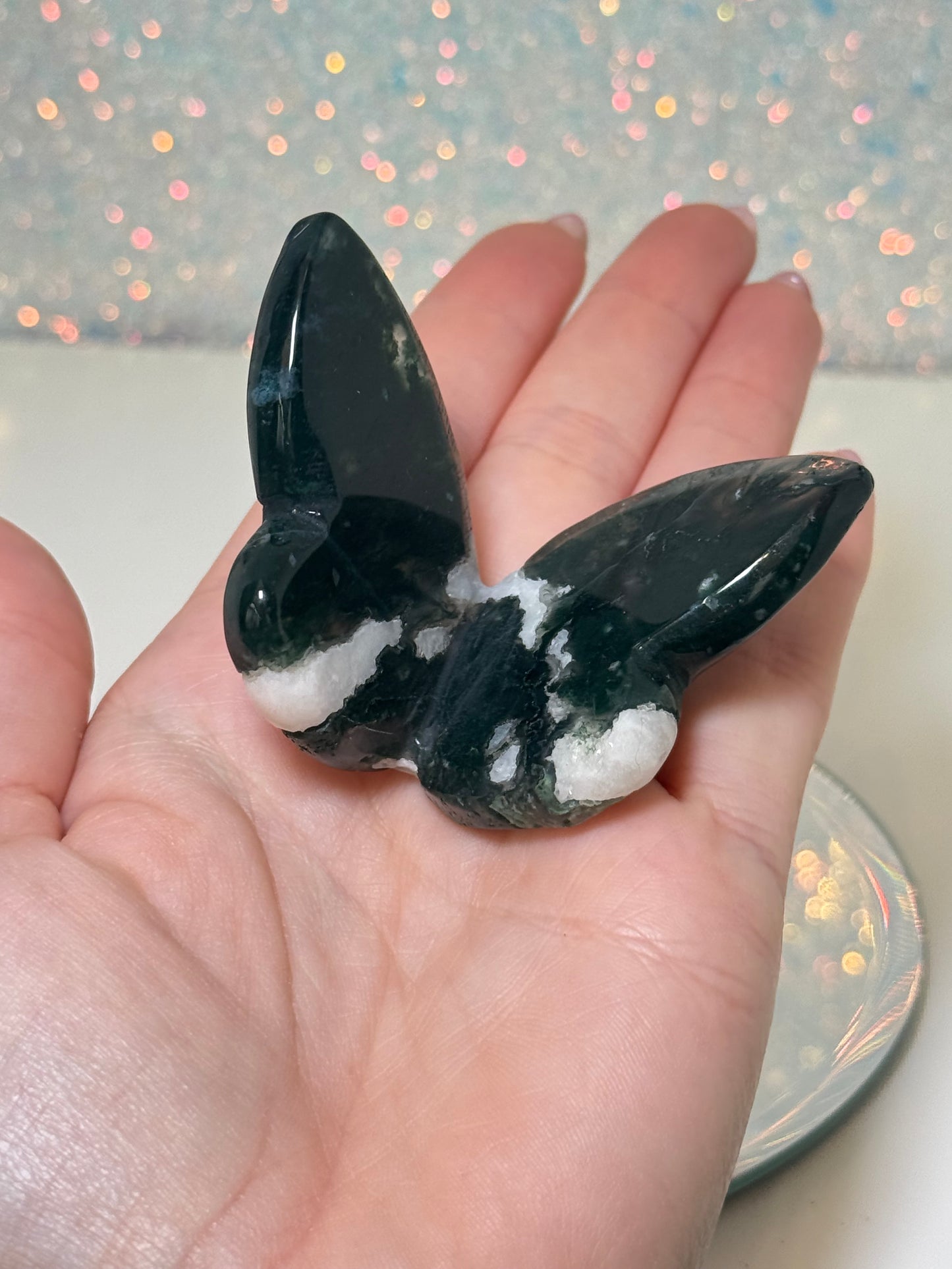 Moss Agate Butterfly