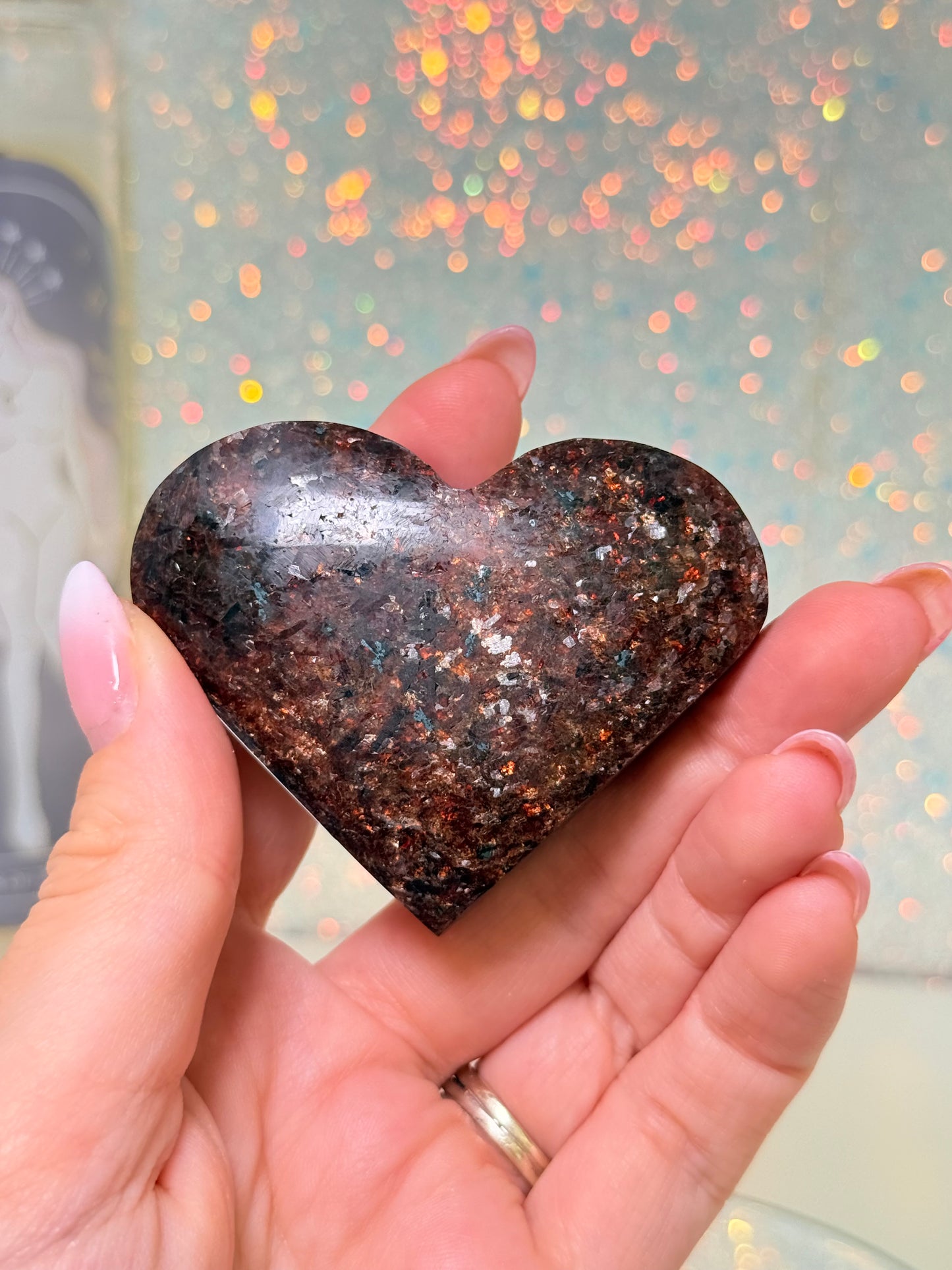 Mica In Garnet Heart