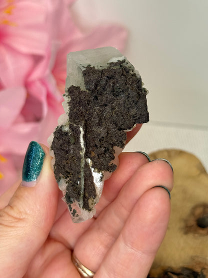 Part Green Apophyllite With Stilbite