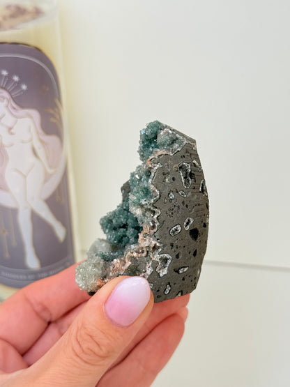 Calcite Coated Green Heulandite