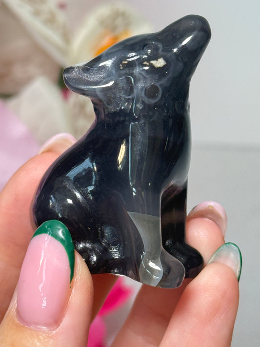 Volcano Agate Wolf