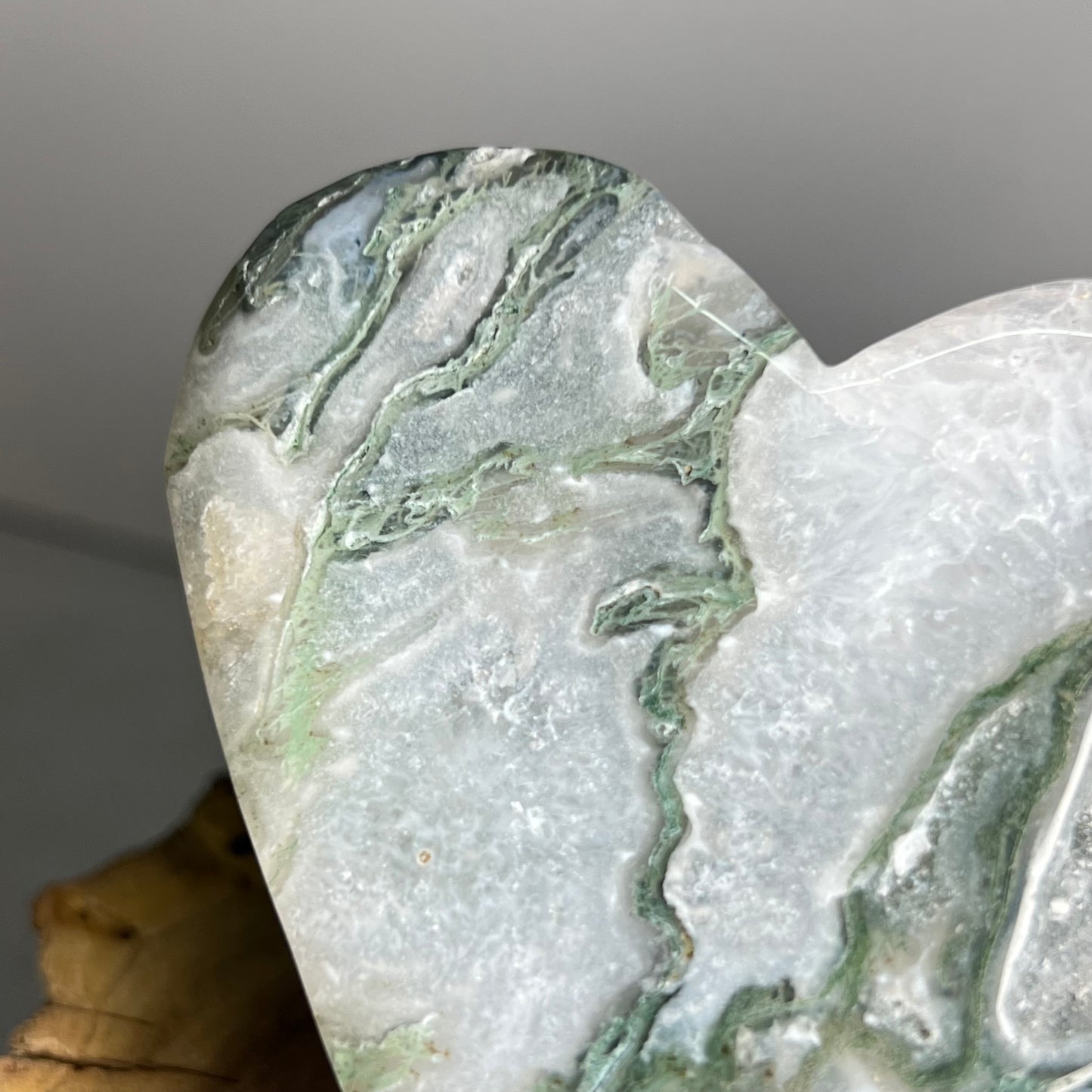 Moss Agate Heart