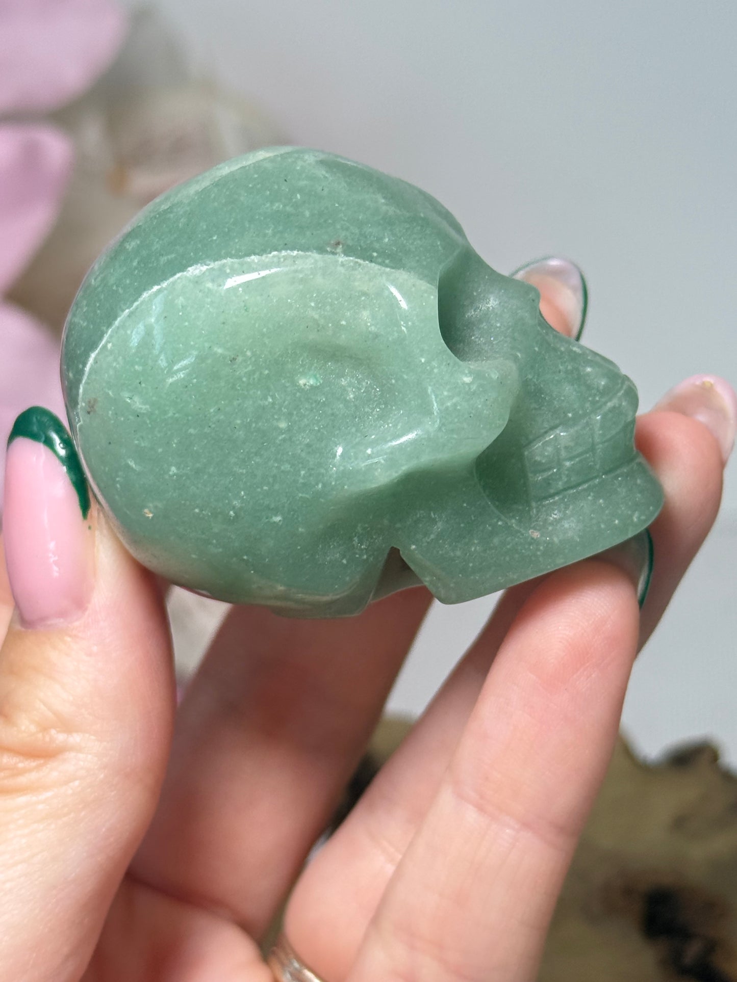 Green Aventurine Skull
