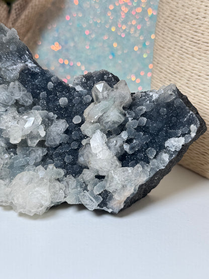 Black Chalcedony With Apophyllite