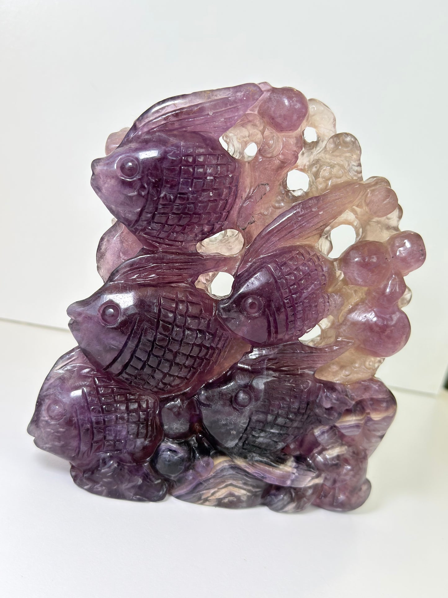 XL Fluorite Fish Carving