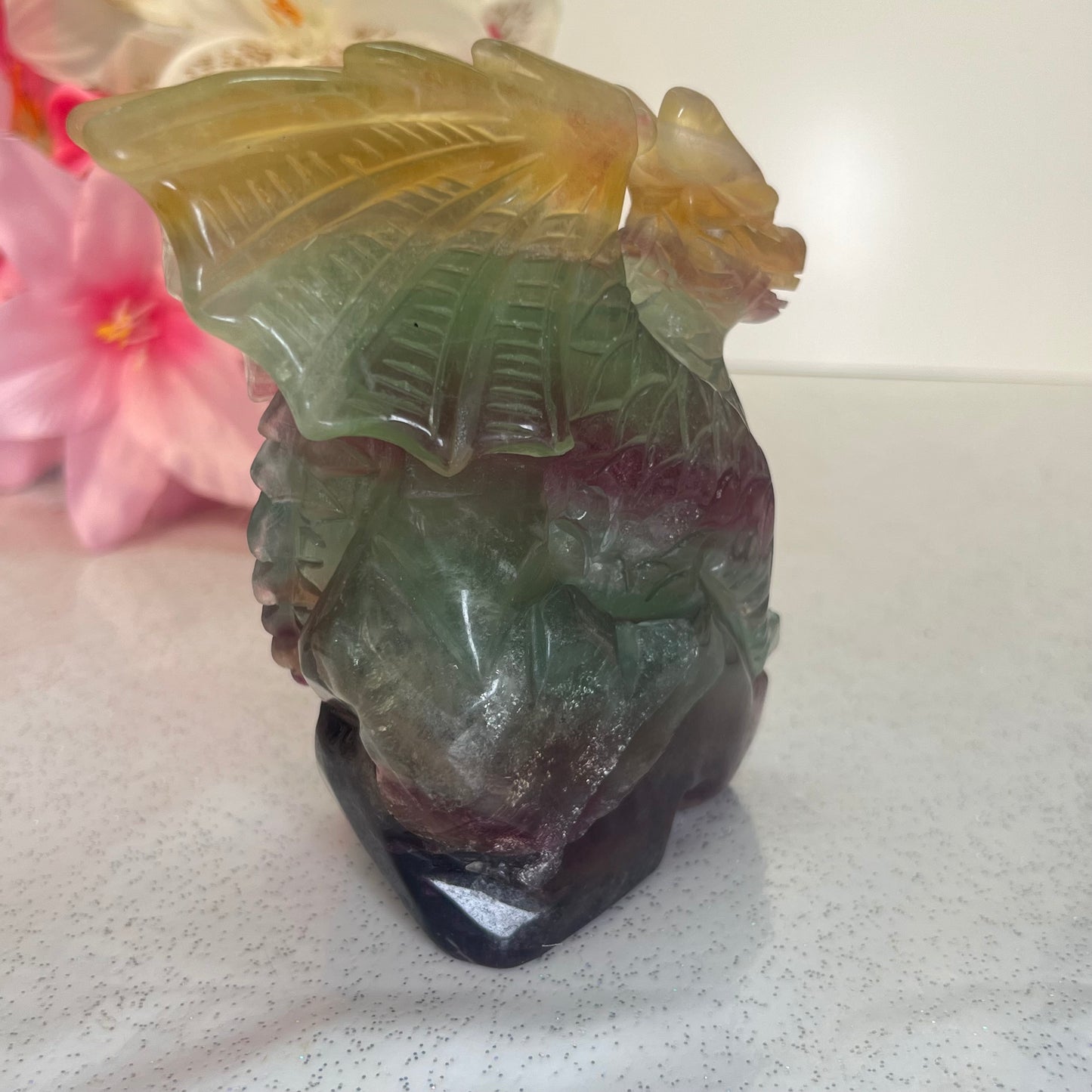 Large Fluorite Dragon Hand Carved