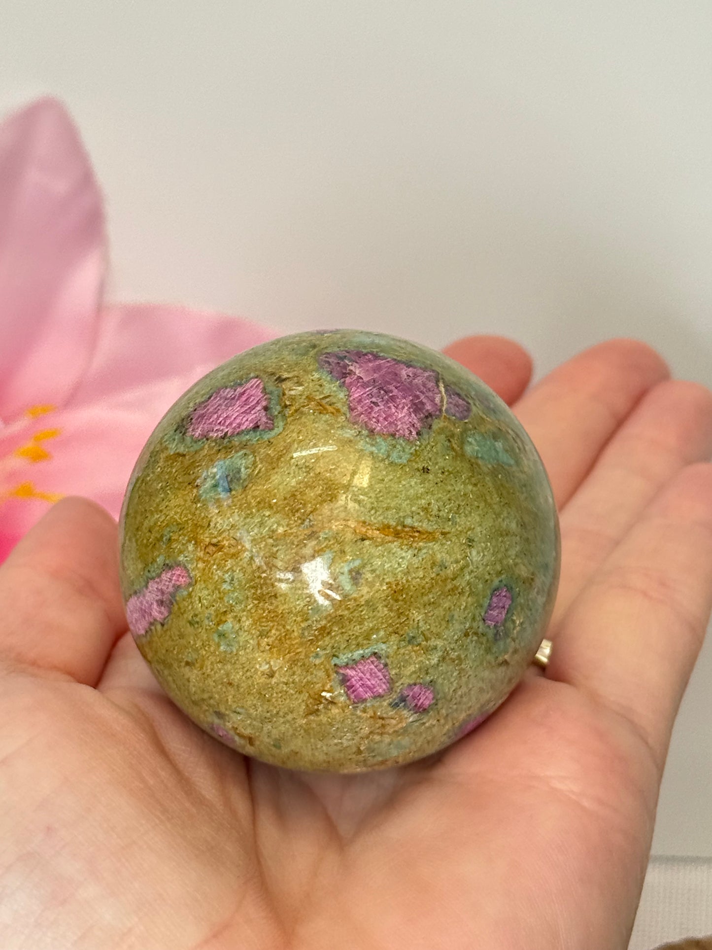 Ruby In Fuschite Sphere