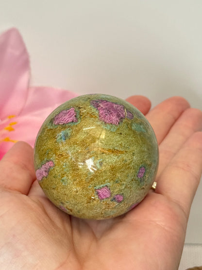 Ruby In Fuschite Sphere