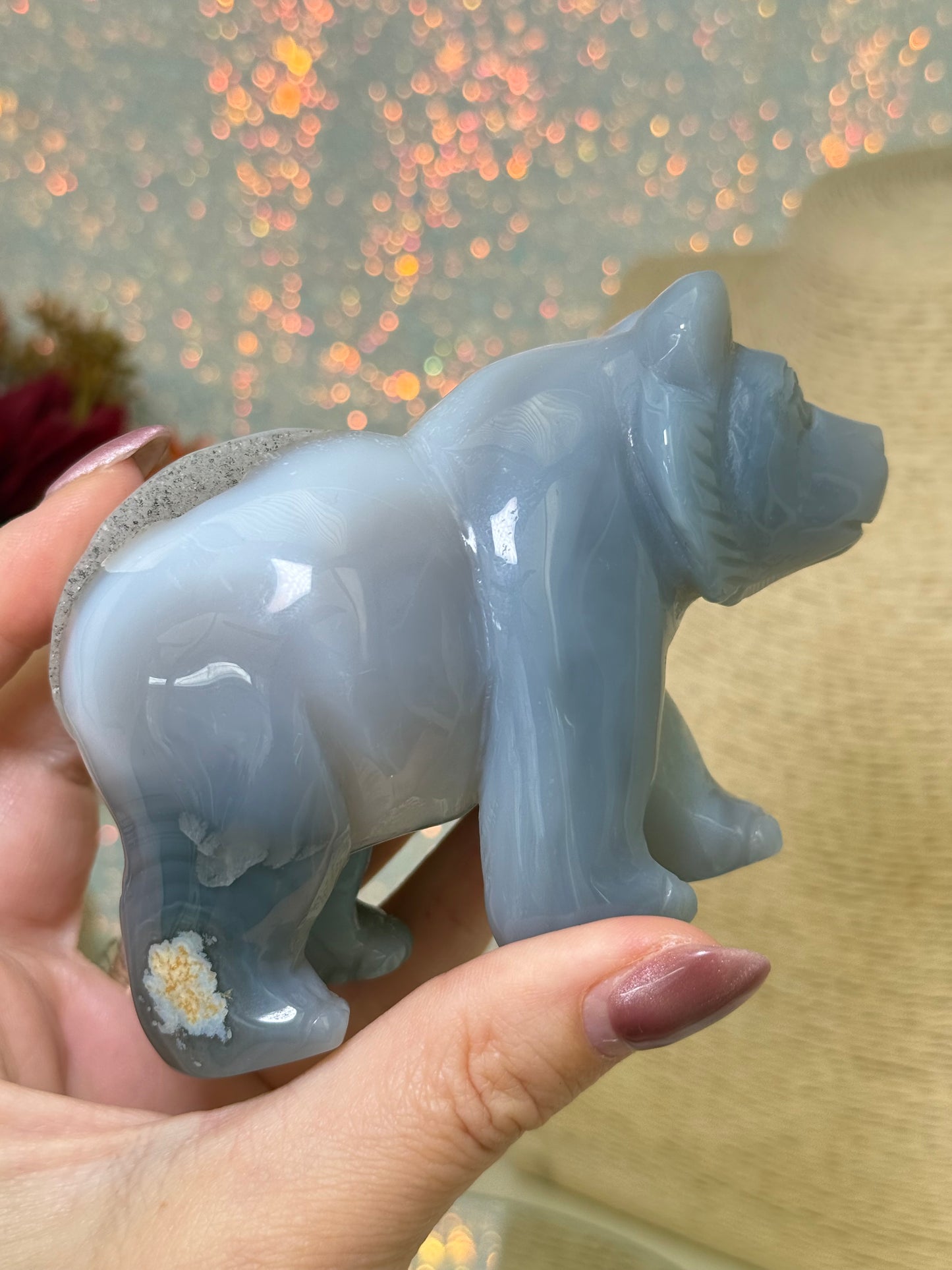 Large Druzy Agate Bear