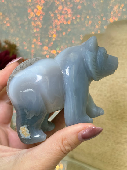 Large Druzy Agate Bear