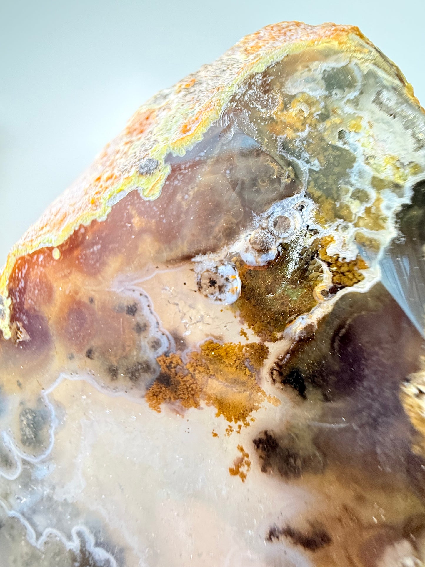 Brazilian Agate Slice On Stand