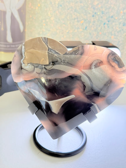 Volcano Agate Heart