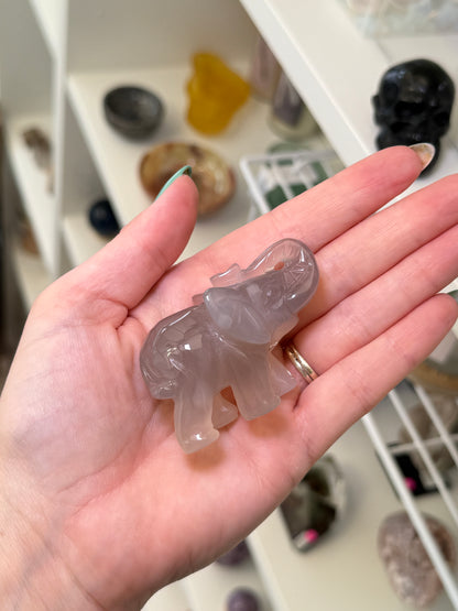 Agate Elephant Carving