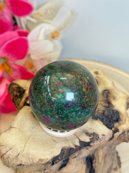 Ruby In Fuschite Sphere