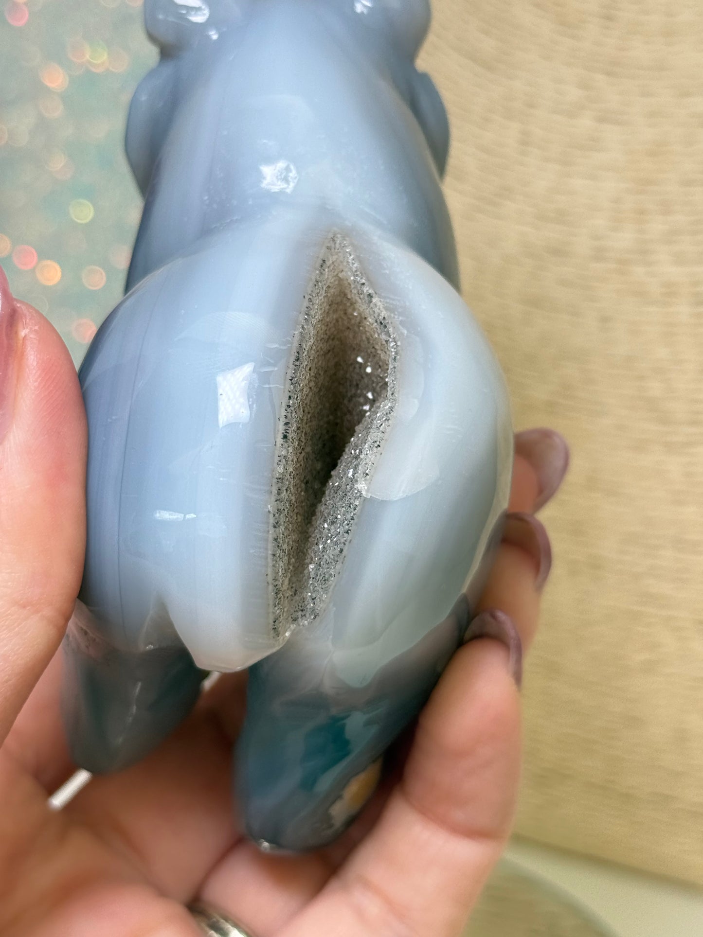 Large Druzy Agate Bear
