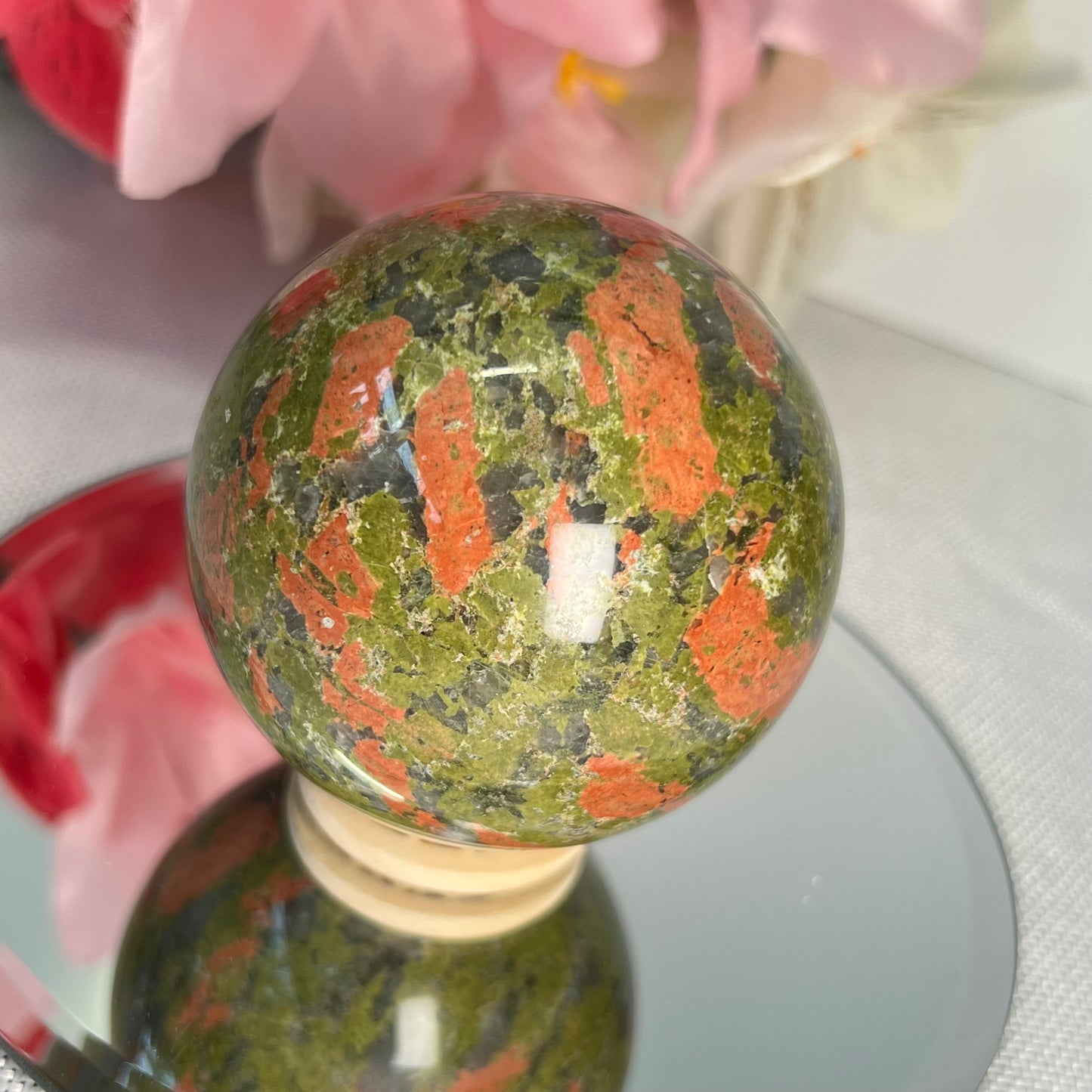 Large Unakite Sphere