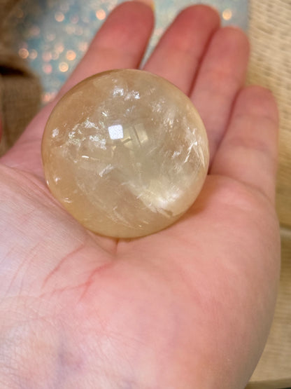 Honey Calcite Sphere