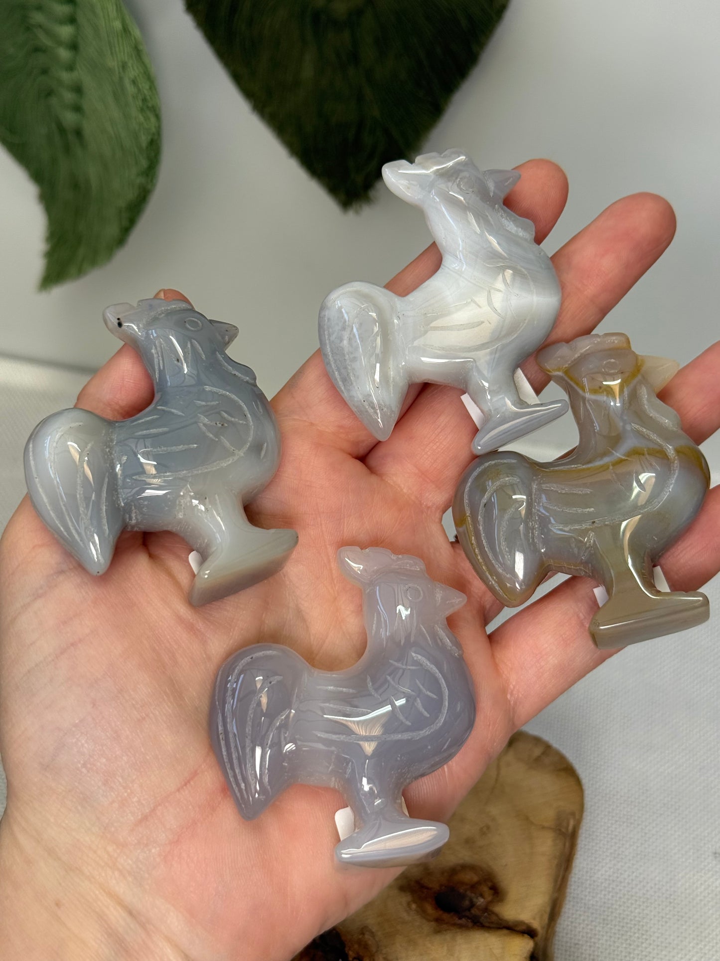 Druzy Agate Roosters