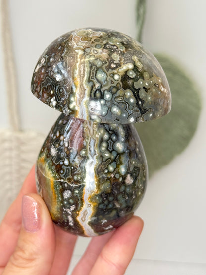 Large Ocean Jasper Mushroom
