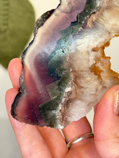 Fluorite With Pyrite Slab (Self Stands)