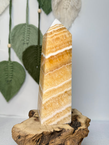 Large Yellow Calcite Tower