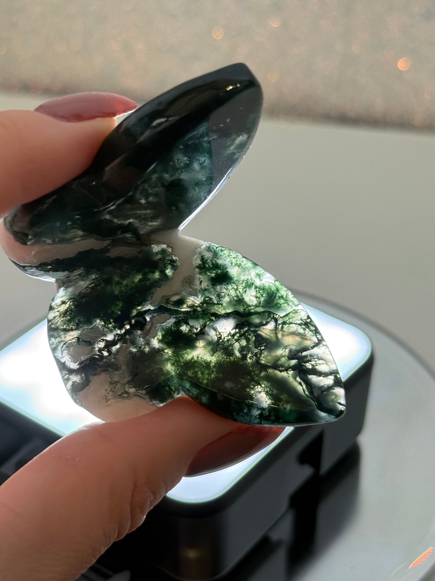 Moss Agate Butterfly