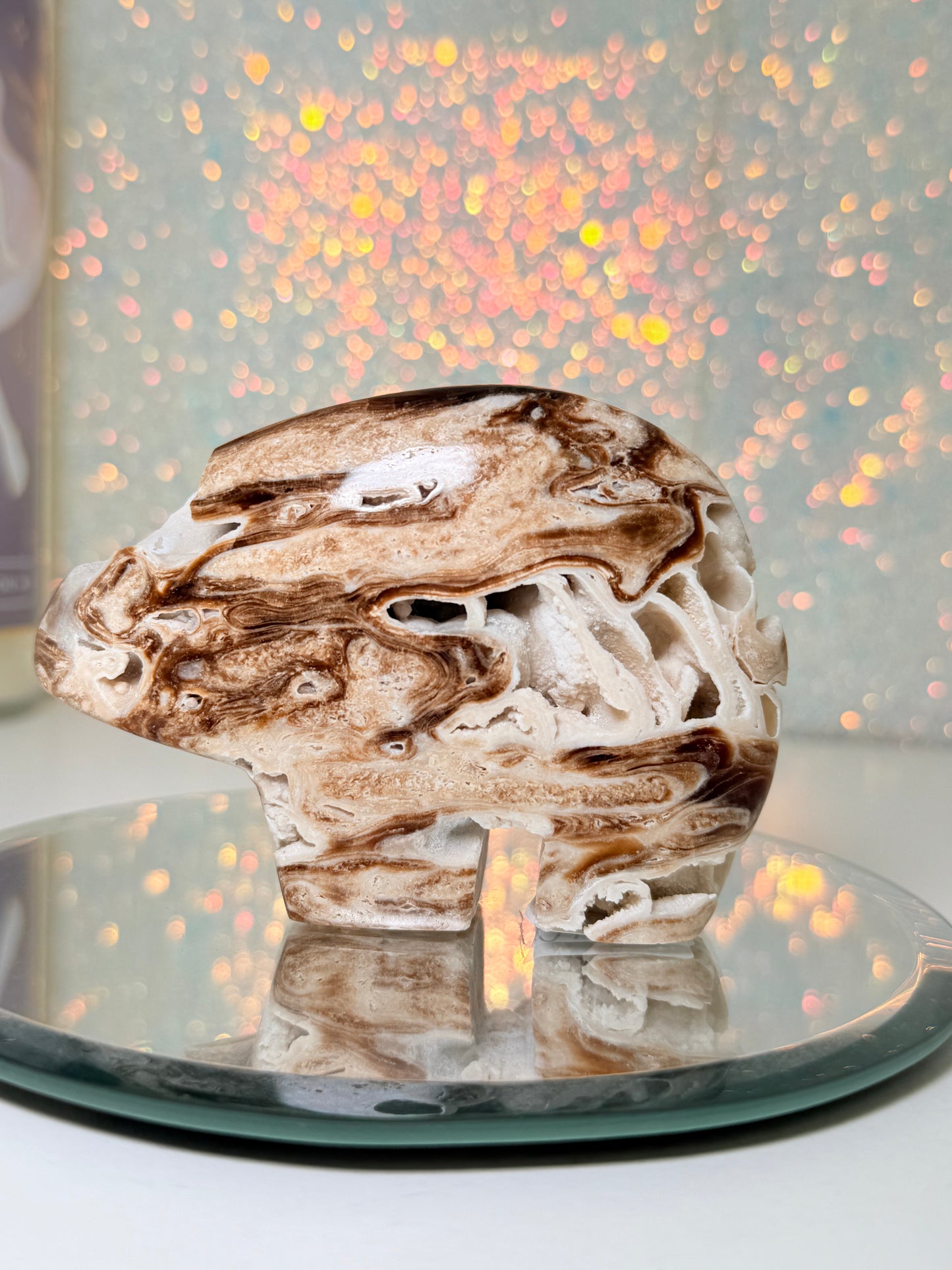 Chocolate Calcite Zuni Bear (A)