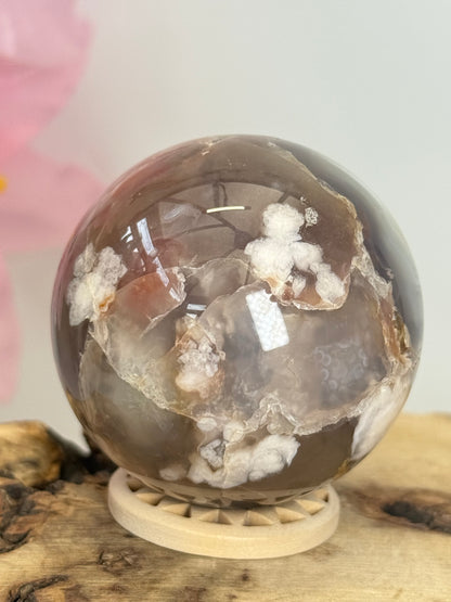 Flower Agate Sphere