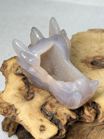 Druzy Agate Dragon Head