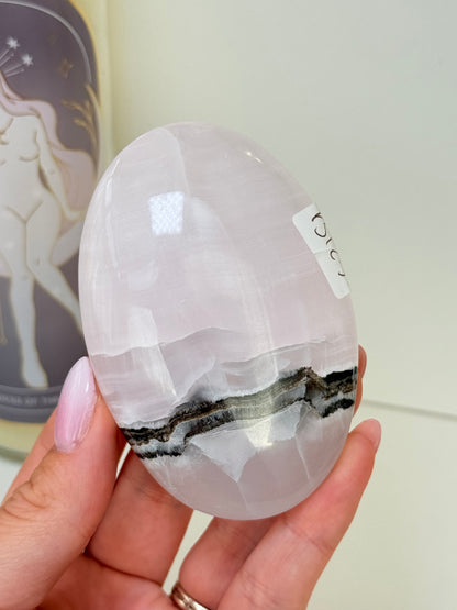 Smoky Mangano Calcite Palm Stone