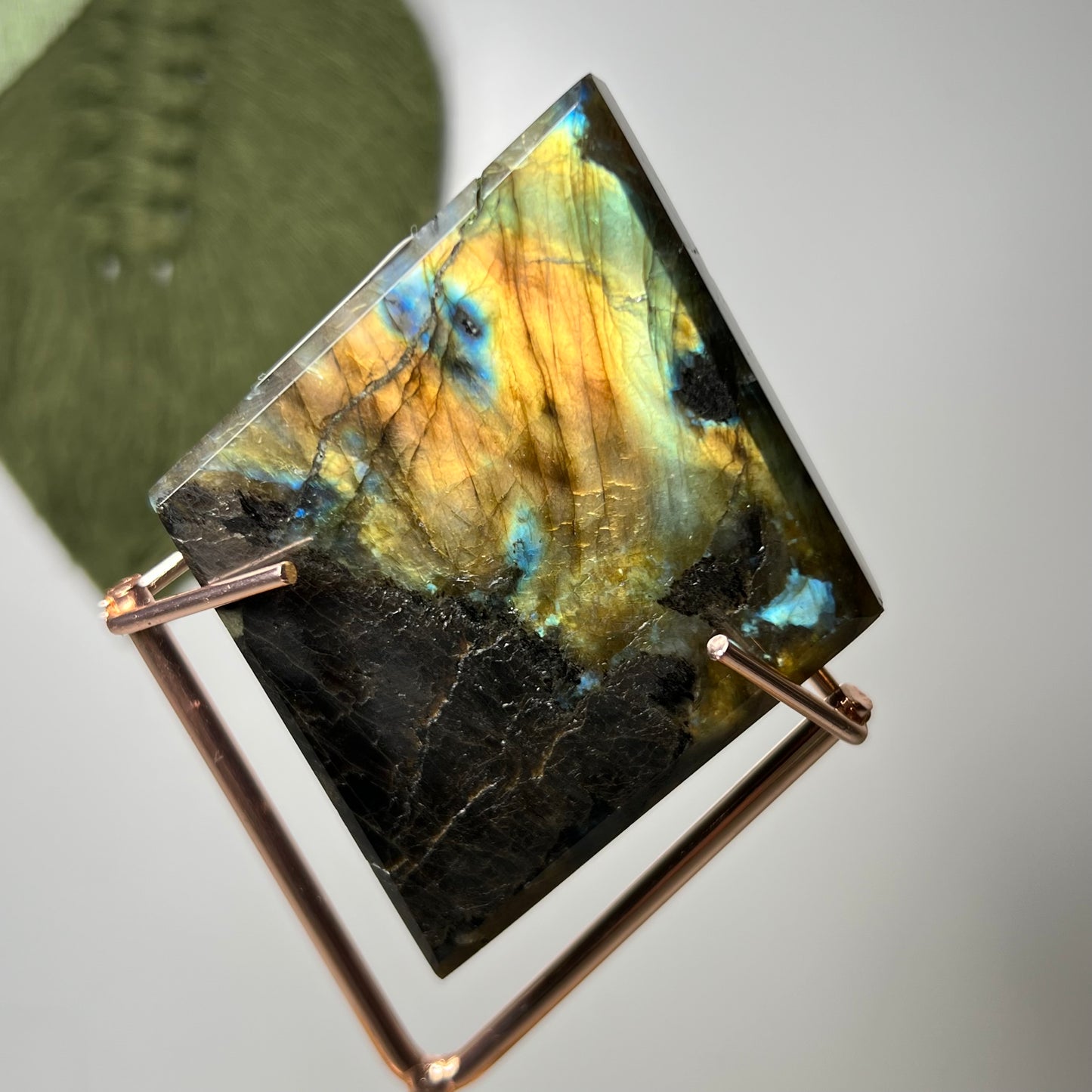 Labradorite Rhombus With Stand